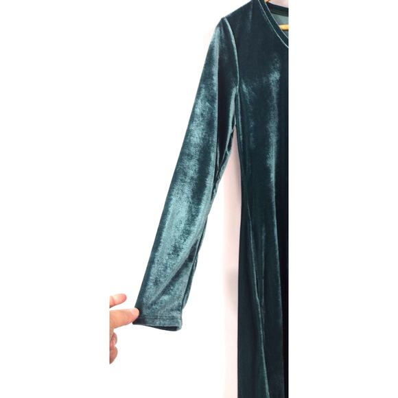 Soft Surroundings Short Santiago Knee Length Emerald Green Velvet Dress M - Picture 10 of 16